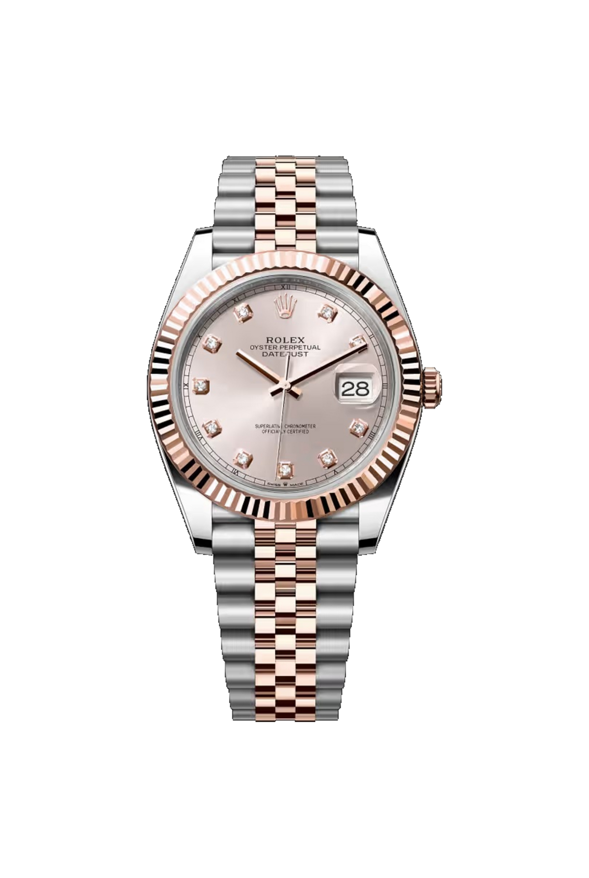 Rolex Datejust 41 (2026) Everose Rolesor Sundust Diamond Dial Jubilee