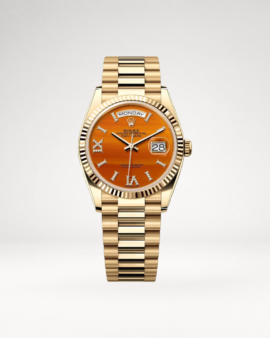 Rolex Day-Date 36 (2025) Carnelian Diamond Dial