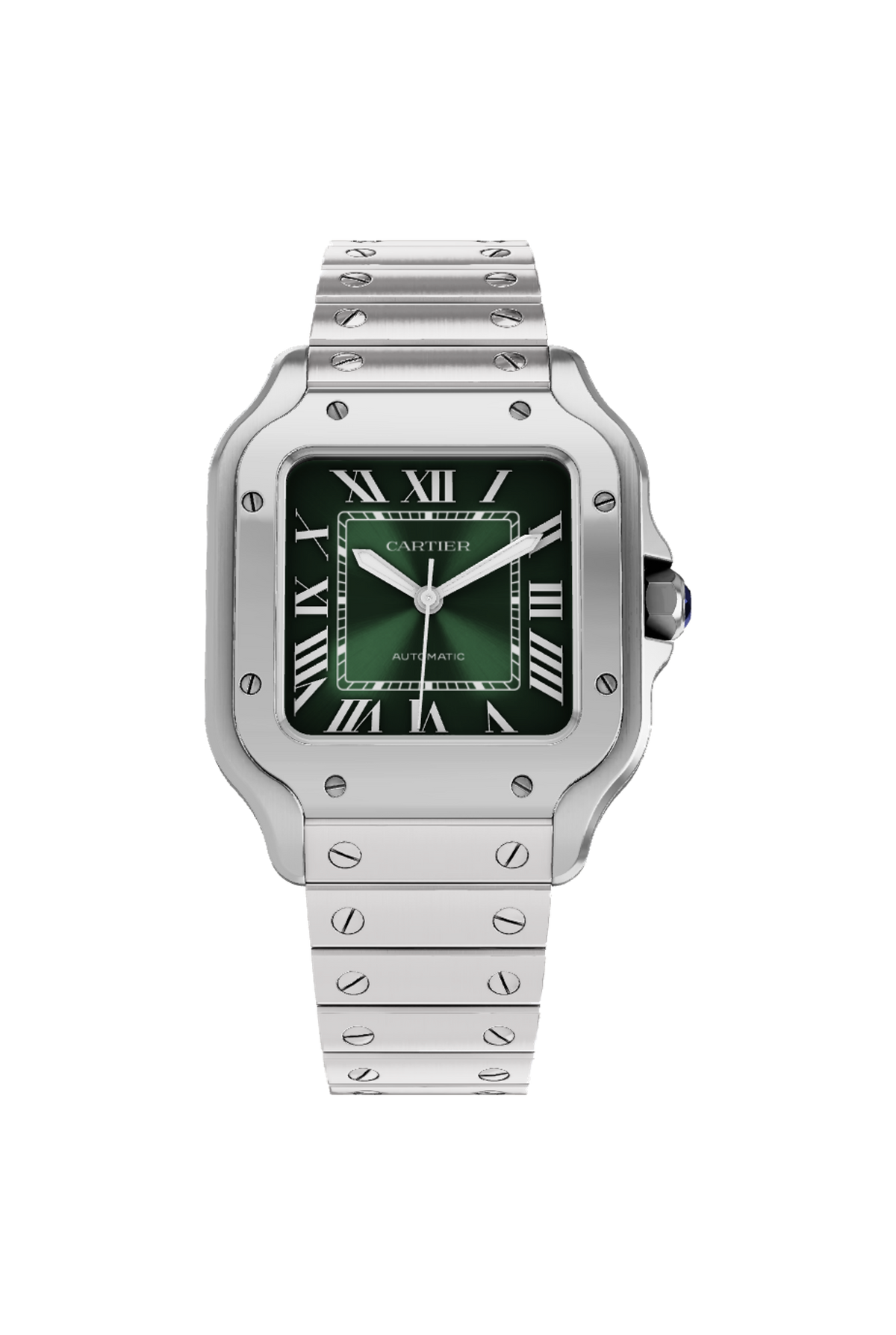 Cartier Santos de Cartier mediano (2026) Esfera verde