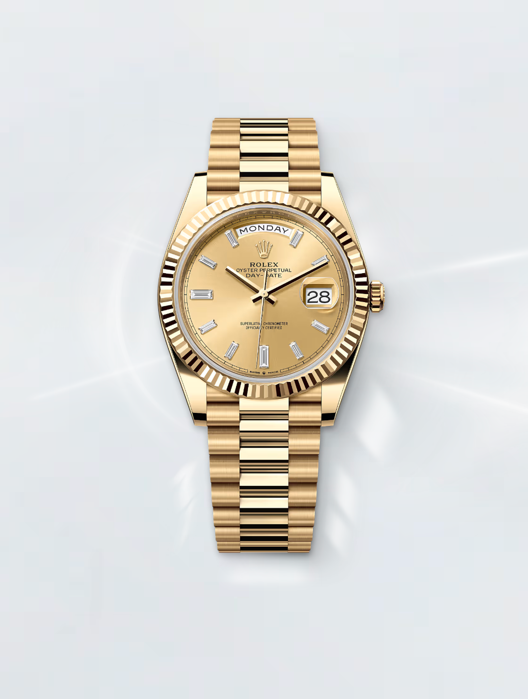 Rolex Day-Date 40 (2023) Champagne Diamond Dial