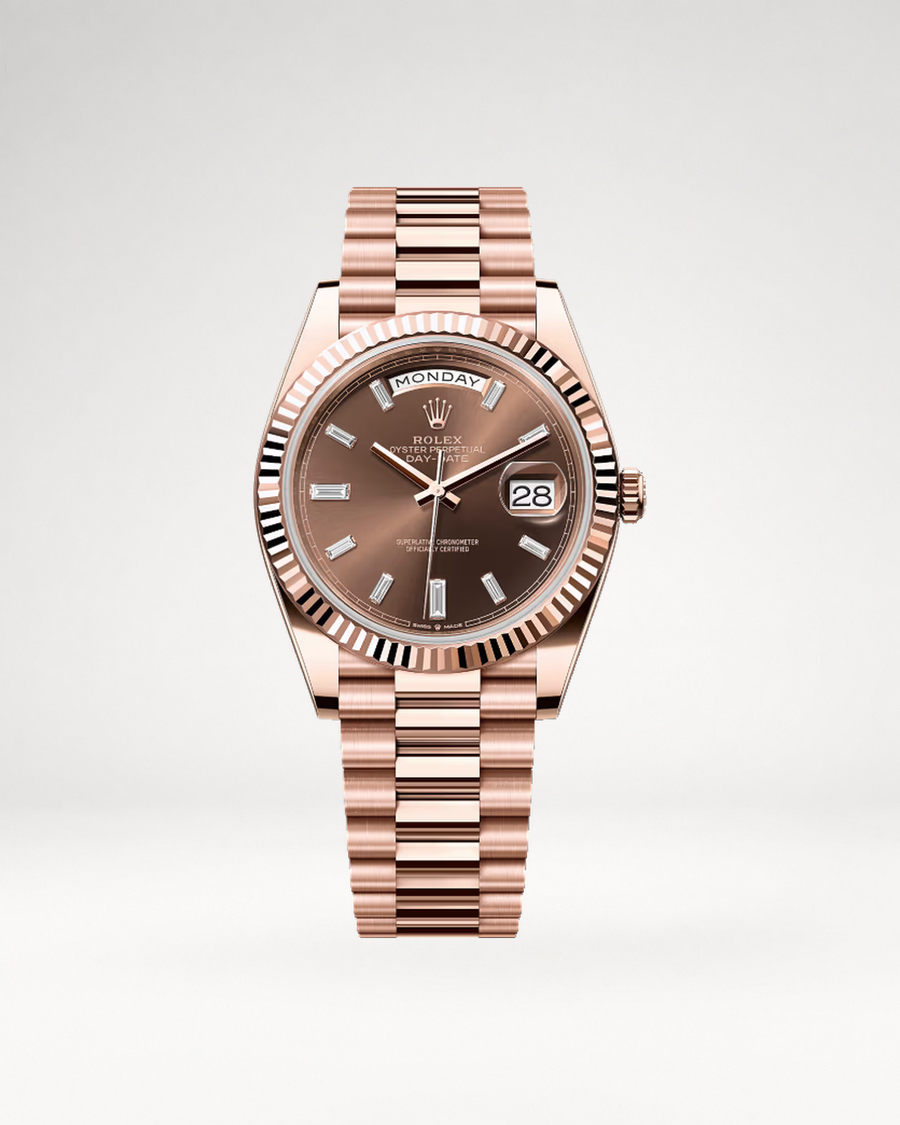 Rolex Day-Date 40 (2024) Chocolate Diamond Dial