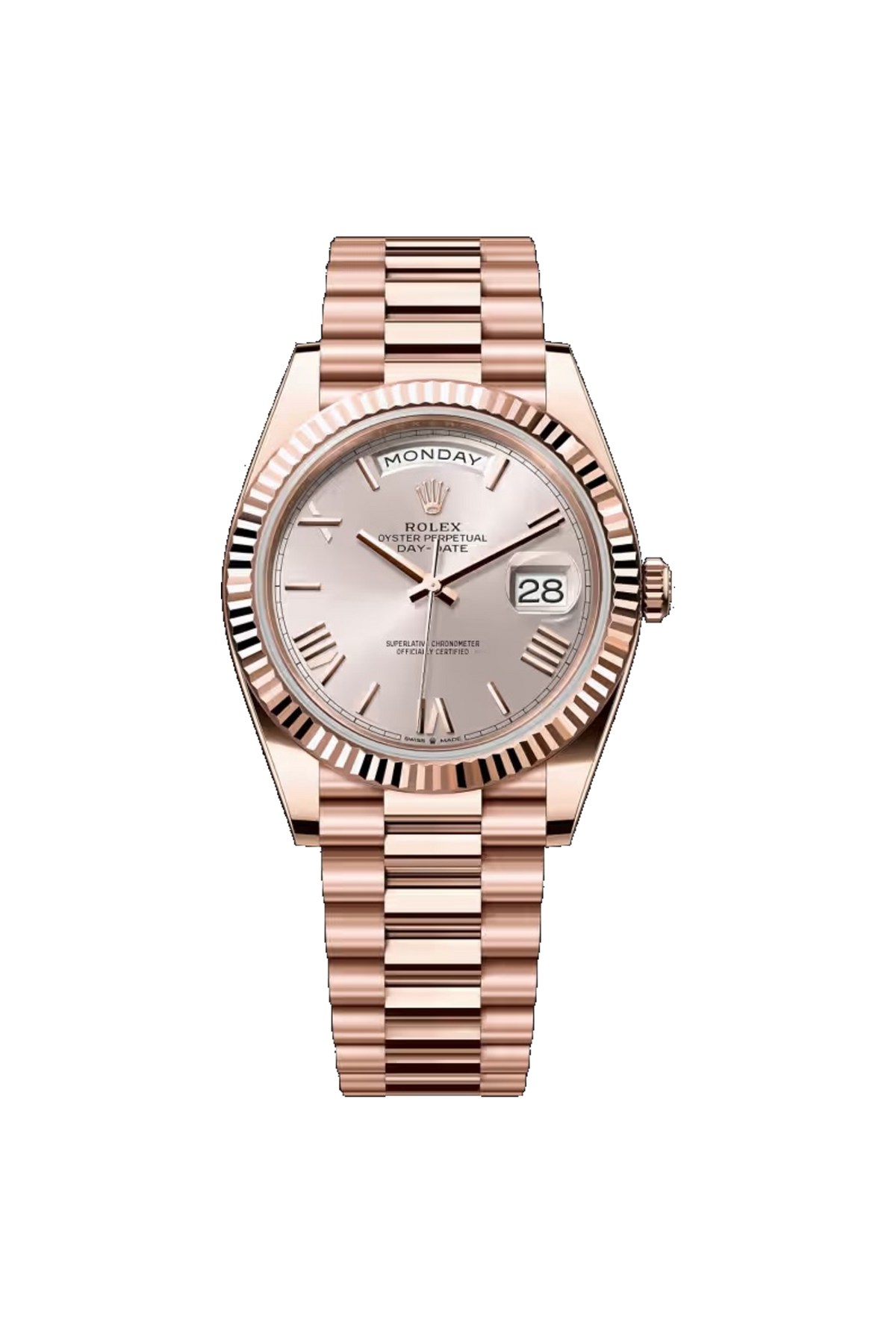 Rolex Day-Date 40 (2026) Everose Gold Sundust Roman Dial