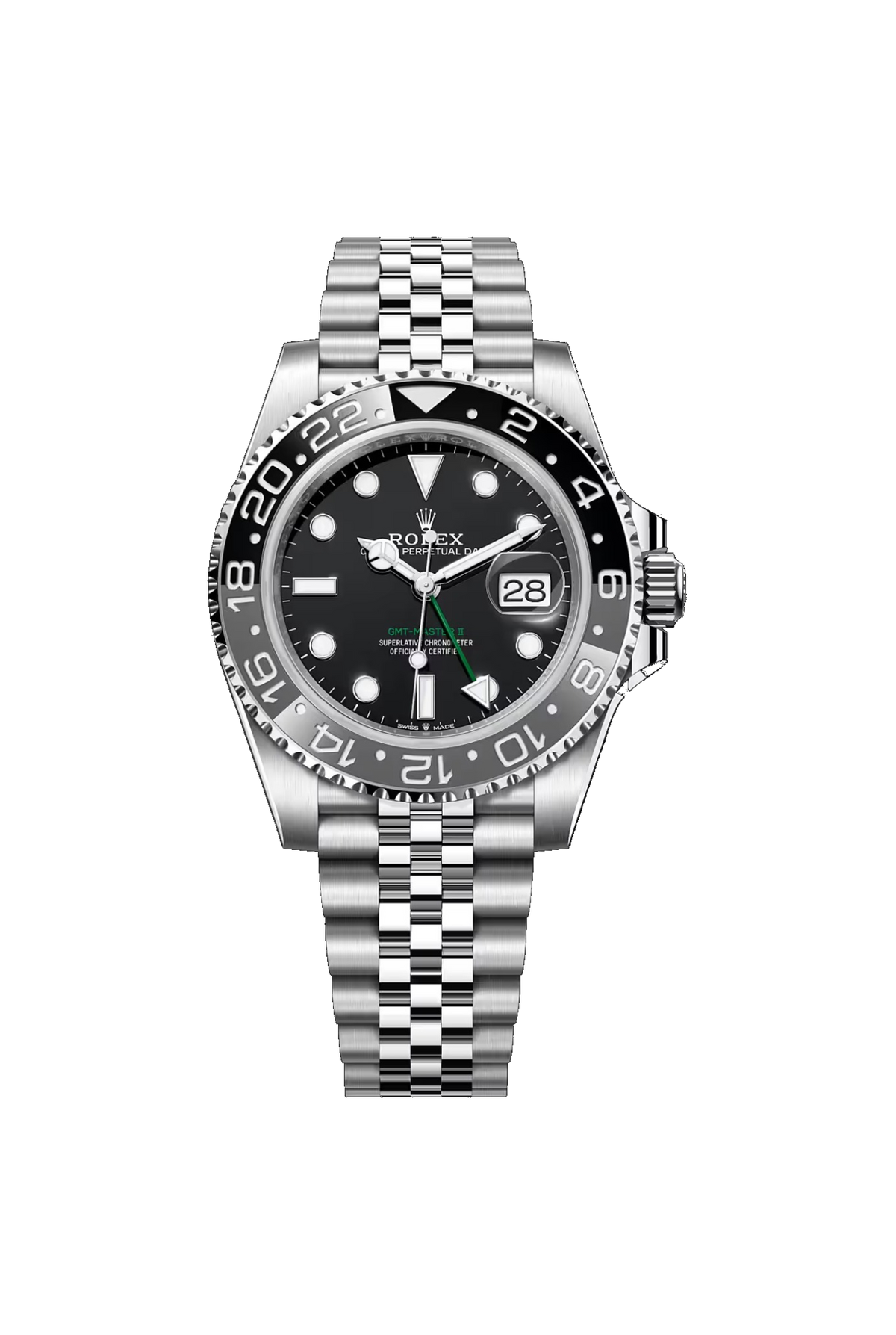 Rolex GMT-Master II 40 (2026) Oystersteel Black Dial Grey And Black Bezel Jubilee