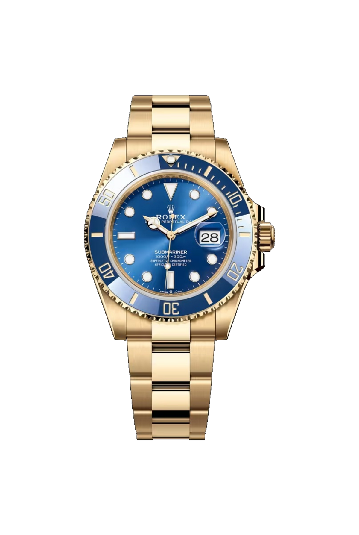 Rolex Submariner Date 41 (2026) Yellow Gold Royal Blue Dial Blue Bezel Oyster