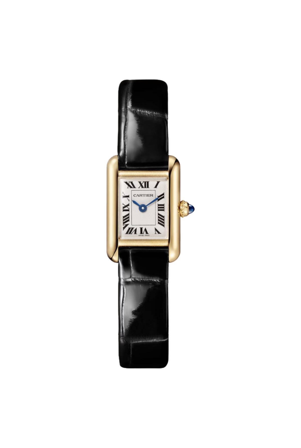 Cartier Tank Louis Cartier Mini (2026) Or jaune, cuir noir